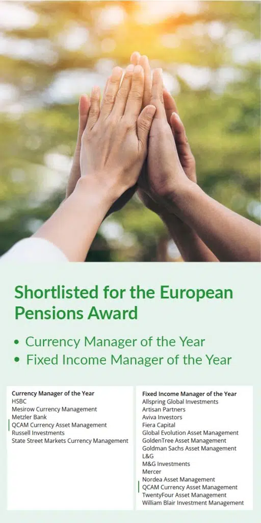 QCAM shortlisted european pension award 2026 currency and fixed income manager