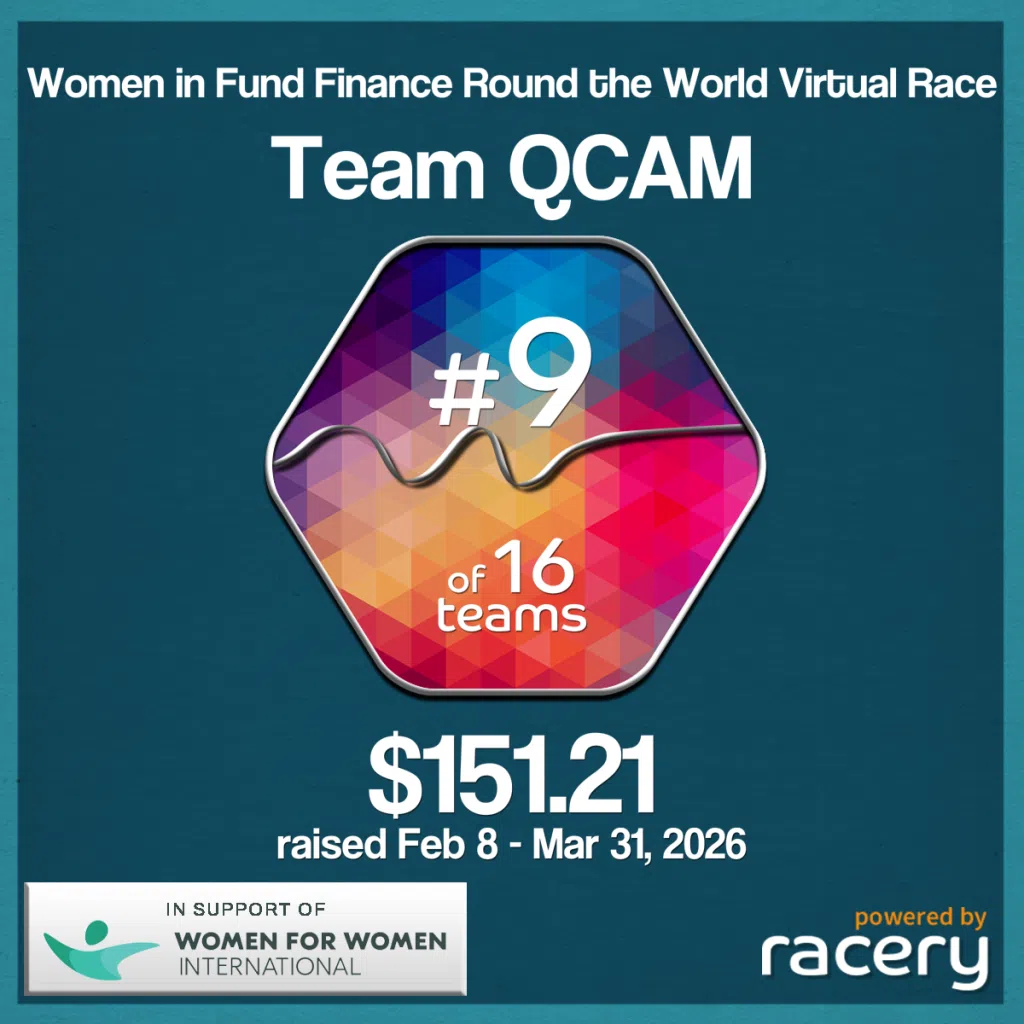 QCAM Platz 9 Women in fund finance round the world virtual race